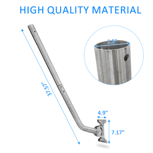 Jh-mech J hình dạng ăng-ten vệ tinh món ăn Wall Mount Bracket cực TV kỹ thuật số mặt đất ăng-ten trên không cực J cực ăng-ten - Product Image 5