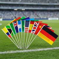 Drapeaux nationaux de la Coupe du Monde de football 2026, 32 pays, à agiter à la main, 14x21cm et 20x28cm, petits drapeaux XC-sjb02