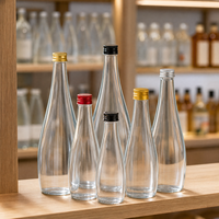 Groothandel Lege Waterglazen Flessen Bowlingvorm 330-750ml Aangepaste Verpakking Tinplate Schroefdop voor Fruitsap Drank