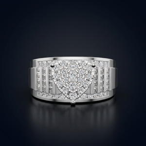 Anillo de Compromiso para Mujer con Diamante Cultivado en Laboratorio Aurum Diam, Corte Brillante, Color E, Certificado EGL, Chapado en Plata 925, de Lujo - Product Image 1