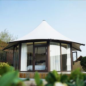 Tienda de Campaña Safari Zhuniu, Tienda de Campaña de Lona de Lujo, Tienda Hexagonal para Glamping, <span class=keywords><strong>Retiro</strong></span> en <span class=keywords><strong>el</strong></span> Bosque, Resorts, Campamentos, Villas al Aire Libre, Eco Lodges - Product Image 1