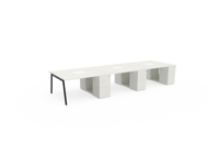 Bureau de coworking modulaire moderne Uispair, poste de travail 4-6 places, hauteur réglable, armoire de rangement, écologique, commercial