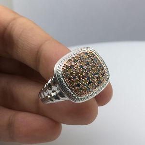 Bague de fiançailles en diamant multicolores Jewelspaark, 0,91 carats, taille brillant rond, argent sterling 925, pour femme - Product Image 2