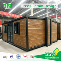 Maison conteneur de 30 pieds avec 2 chambres, conteneur modulaire préfabriqué, maison conteneur portable avec toilettes et cuisine