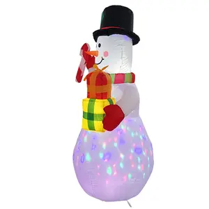 Inflatable Christmas Snowman With Build-in Led Light Lighted Blow Up Snowman Outdoor Yard Lawn Garden For Xmas Party Decoration