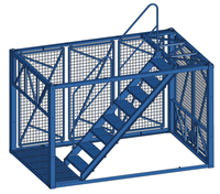 Plateforme modulaire de sécurité en acier pour accès aux puits d'excavation, type cage, pont, enceinte, pilier, colonne, structure de construction
