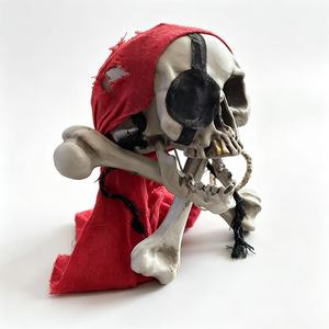Decorazione Realistica Teschio di Halloween 2026 con Mascella Mobile, Testa di Scheletro Pirata per Casa Stregata, Escape Room, Feste a Tema - Product Image 2