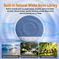 Haut-parleur Bluetooth sous oreiller avec bruit blanc intégré, mini-haut-parleur sans fil recouvert d'un tissu fin avec minuterie d'arrêt automatique