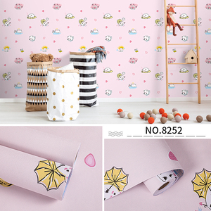 Carta da parati in PVC 3D carta da parati con Design contratta per la casa con Design rosa carta da parati per bambini - Product Image 5