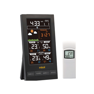 Estación Meteorológica Inalámbrica de 1 UNIDAD con 1 Sensor, <span class=keywords><strong>3</strong></span> Canales, Pantalla Táctil LCD a Color, IP44, 1 Año de Garantía, WN2810-W1T OEM - Product Image 1