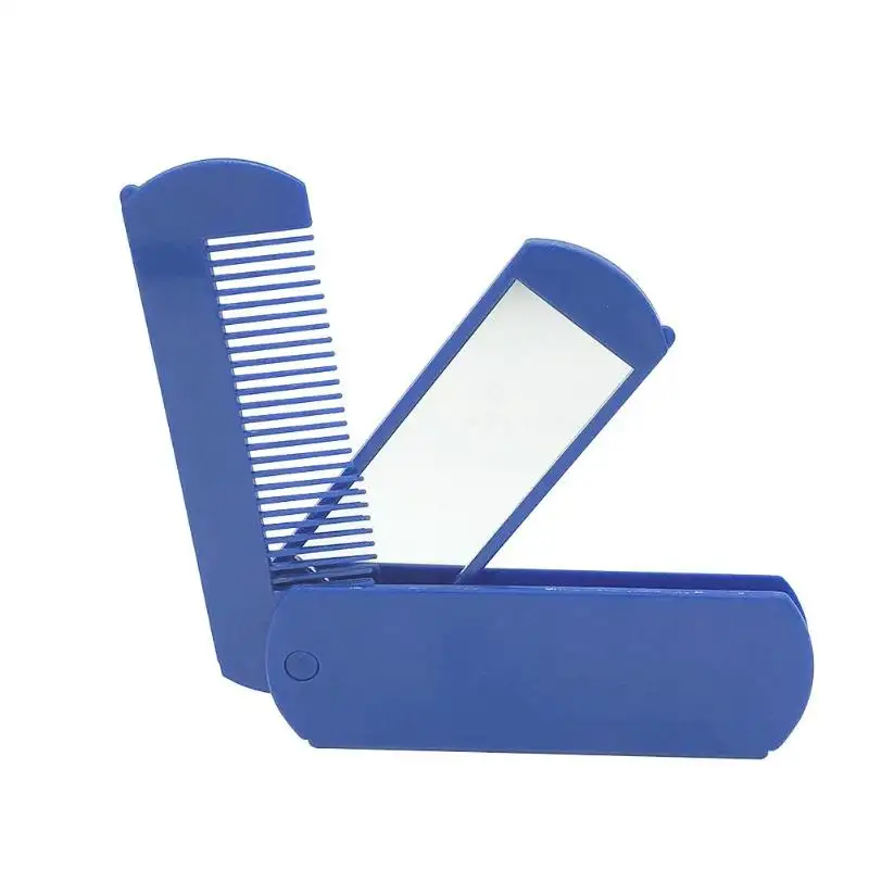 Travel CombとミラーProfessional Travel Hair Comb Portable Folding Hair Brush With Mirror Compact Pocket Size Purse