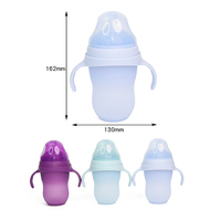 Vente en gros gratuit Bpa 250ml ensemble de biberons en silicone pour nouveau-né enfants nouveau-né alimentation lait pour nouveau-né