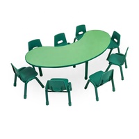 Mobilier éducatif, plusieurs couleurs, table artisanale de jardin d'enfants, table en plastique pour enfants avec chaises