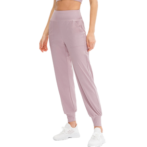 Pantalones Deportivos de Secado Rápido para Mujer, Cintura Media Alta, Corte Holgado y Recto, Sin Costuras, para Fitness, Largo hasta el Tobillo - Product Image 2
