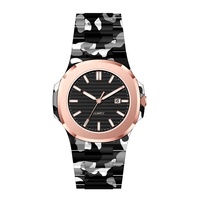Montre en plastique polycarbonate imperméable à l'eau de tous types avec logo personnalisé