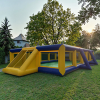Château gonflable géant d'été pour sports d'extérieur, terrain de football aquatique de qualité, service personnalisé, piscine, savon gonflable