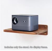 Étagère de rangement murale flottante en bois d'acacia sur mesure pour projecteur, routeur, modem, décodeur et consoles de jeux