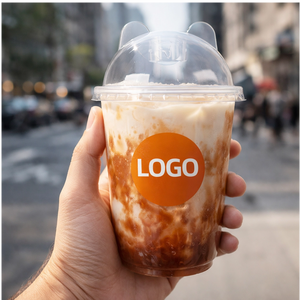 Gobelets à café jetables en plastique PET transparent de 12 oz, 16 oz, 20 oz avec impression de logo personnalisé, diamètre 90 mm, pour boissons glacées à la vodka - Product Image 3