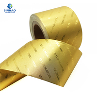 Vente chaude Mat Or Tabac Feuille D'aluminium Rouleau De Papier En Relief Logo Personnalisé pour Cigarette Boîtes D'emballage