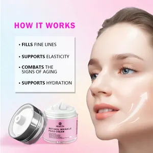 Private Label Retinol Vibrante Glamour Whitening Retinol Face Cream Anti Envelhecimento Remover Rugas Para Clareamento Da Pele