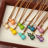 Nouveau Collier Plante Coloré Effet Goutte d'Huile Dopamine Printemps/Été, Chaîne de Pull en Cuivre Haut de Gamme, Mode Niche Luxe Léger