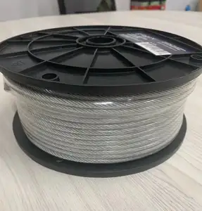 5mm 6mm kaplı çelik tel halat PE PVC naylon TPU kaplı tel halat spor salonu kablosu depo kablo