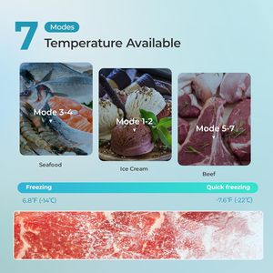 EUHOMY Compact Mini Freezer 3.0 Cubic Feet Stainless Steel Door Single Door <b>Small</b> Freezer - Product Image 4