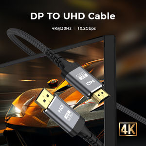 <span class=keywords><strong>Cable</strong></span> de Video HD de 18 Gbps, 2M 3M, <span class=keywords><strong>1.2</strong></span> DP a UHD 4k, <span class=keywords><strong>Cable</strong></span> DisplayPort a UHD 2.0 para TV Móvil, Venta al Por Mayor de Fábrica UNIEAN - Product Image 2