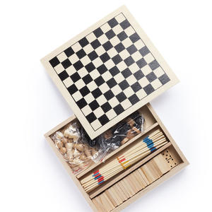 Classic Wooden Mikado Chess Checkers <b>And</b> <b>Domino</b> Game <b>Set</b> For Family Fun Educational Play <b>And</b> Strategy Development - Product Image 2