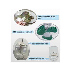 Quạt treo tường Evernal Star <span class=keywords><strong>16</strong></span> inch, cánh quạt sắt, <span class=keywords><strong>3</strong></span> tốc độ, cánh quạt kim loại - Product Image 2