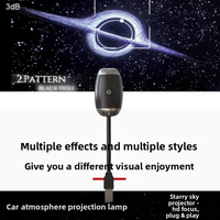 Lampe de projection ciel étoilé pour voiture, mini lampe d'ambiance USB en ABS pour chambre à coucher, lumière de focalisation trou noir, jouet cadeau, modèle en gros