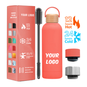 17oz Double Wall Vacuum Insulated Stainless Steel Sports Thermos <b>Flask</b> 6-12 Hours Thermal Insulation Portable Design Gym Lid - Product Image 1