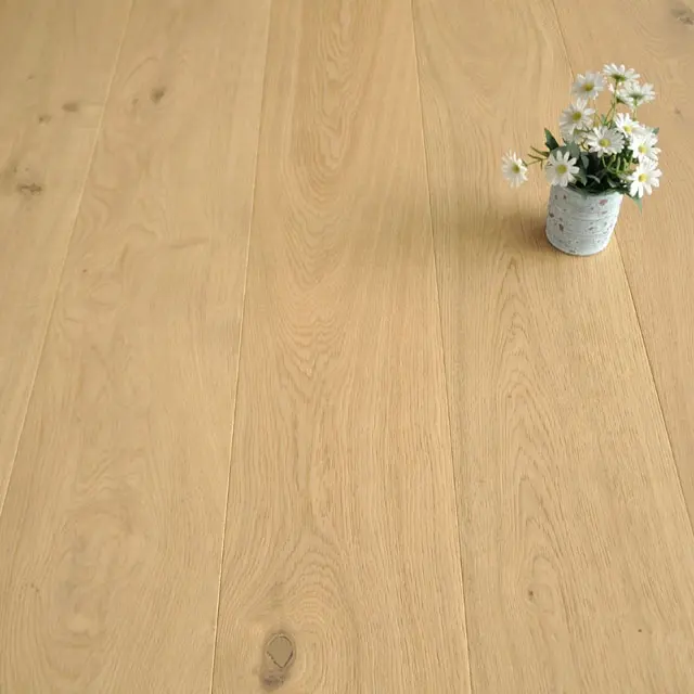 Matt color wide plank white oak engineered timber flooring for hotel