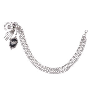 Cadena para Zapatos de Metal Multicapa con Colgante de Esqueleto, Calavera, Fantasma y Murciélago, Accesorio de Moda Unisex - Product Image 5