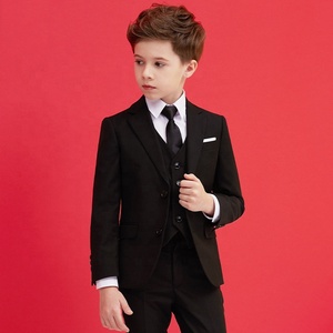 Ensemble Costume de Mariage Noir 007 pour Garçons, Vêtement Formel Enfant, Blazer et Pantalon, Tenue Élégante pour Cérémonie, Fête des Enfants, Remise de Diplôme ou Performance Chorale - Product Image 2