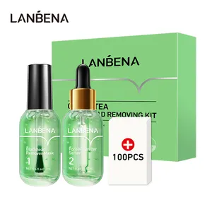 LANBENA YEŞİL ÇAY siyah nokta çıkartma kiti siyah nokta maske burun şeritler gözenek Minimizer Serum ücretsiz kargo