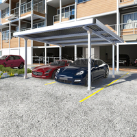 Structure de carport solaire en aluminium pour usage résidentiel, conception moderne de carport solaire, supports de montage de carport solaire