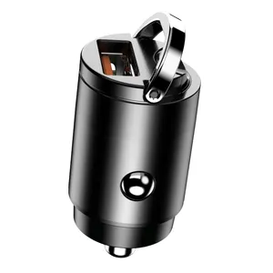 Автомобильное зарядное устройство 30 Вт PD с USB-кабелем Type-c автомобильное зарядное устройство с металлическим корпусом QC3.0 4,0 быстрое зарядное устройство USB для телефона для автомобиля
