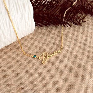 Nuevo Collar Personalizado con Nombre North, Joyería de Acero Inoxidable, Regalo de Navidad, Collar con Colgante de Nombre Personalizado con Zirconia y Piedra de Nacimiento para Mujer - Product Image 4