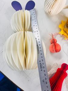 Adornos Navideños de Papel Hechos a Mano, Forma de Muñeco de Dibujos Animados, Decoraciones Colgantes Blancas, Amarillas y Rojas - Product Image 5