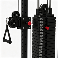Station de musculation murale à câble unique avec pile de poids à broches, appareil de musculation fonctionnel pour la maison, machine à câble à poulie réglable