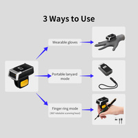 Scanner automatique OEM USB 2.4g sans fil pour gants portables Scanner de code QR Scanners de doigts Nfc avec batterie au lithium 600mAh