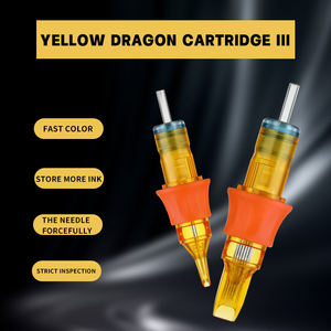 10 pièces cartouche de tatouage aiguille jaune <span class=keywords><strong>Dragon</strong></span> cartouche III professionnel cartouche de maquillage aiguilles accessoires de tatouage - Product Image 2