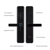 TTlock App Smart Lever Deurslot Biometrische vingerafdruk Digitaal wachtwoord Sleutelloze toegang Geheugenkaart Stalen deur Houten deur