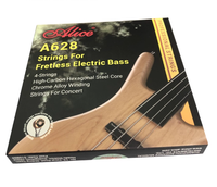 Senar Gitar Bass ALICE A628(4)-M Steel Fretless 4-String Tahan Lama Berlapis