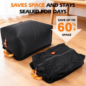 24L Wireless Vacuum Pump Travel Compression <b>Bags</b> Waterproof Tear-Resistant Space Saver <b>Packing</b> Cubes <b>for</b> <b>Suitcase</b> Backpack - Product Image 3