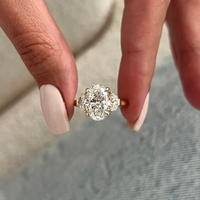 Bague de fiançailles solitaire en diamant de laboratoire de 3 carats, taille ronde, sertie de griffes, en or massif 10K/14K/18K, certifiée IGI, CVD/HPHT, personnalisable
