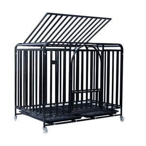 Cage en métal robuste pour chien, niche, dispositif d'entraînement avec plateau amovible - Product Image 2