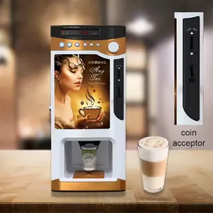 Distributore automatico di caffè completamente automatico 3 bevande premiscelate per esterni Smart commerciali