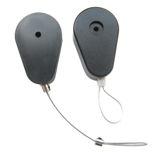 Tear Shape 51x33mm Reset Security Tether Cable Display Plastic Anti Theft Retractable Spi Pass Reel with Good <strong>Spring</strong> Strength - Product Image 2